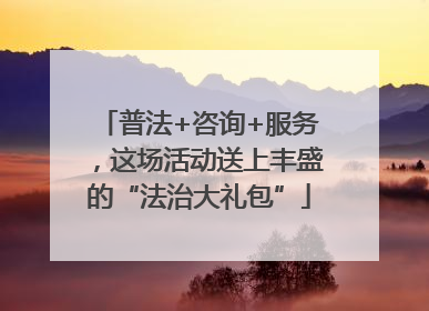 普法+咨询+服务，这场活动送上丰盛的“法治大礼包”