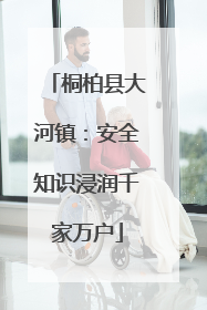 桐柏县大河镇：安全知识浸润千家万户