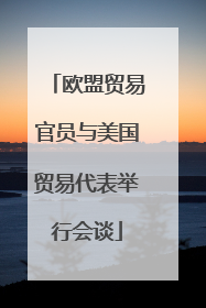 欧盟贸易官员与美国贸易代表举行会谈