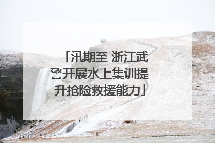 汛期至 浙江武警开展水上集训提升抢险救援能力