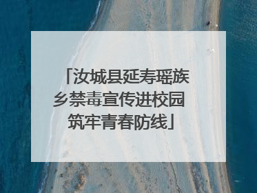 汝城县延寿瑶族乡禁毒宣传进校园 筑牢青春防线