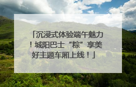 沉浸式体验端午魅力！城阳巴士“粽”享美好主题车厢上线！