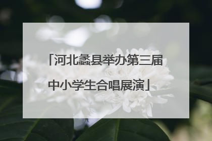 河北蠡县举办第三届中小学生合唱展演