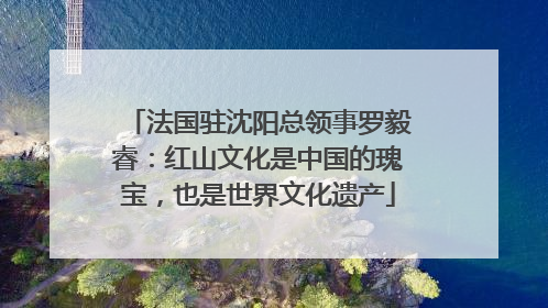 法国驻沈阳总领事罗毅睿：红山文化是中国的瑰宝，也是世界文化遗产