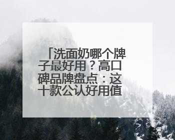 洗面奶哪个牌子最好用？高口碑品牌盘点：这十款公认好用值得入