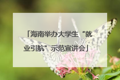 海南举办大学生“就业引航”示范宣讲会