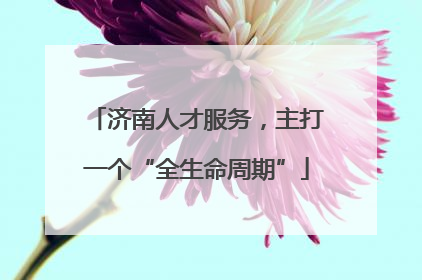 济南人才服务，主打一个“全生命周期”