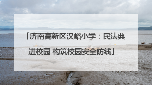 济南高新区汉峪小学：民法典进校园 构筑校园安全防线