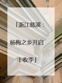 浙江慈溪：杨梅之乡开启丰收季