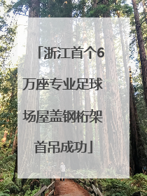 浙江首个6万座专业足球场屋盖钢桁架首吊成功