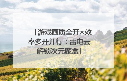 游戏画质全开×效率多开并行：雷电云解锁次元魔盒
