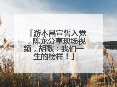 游本昌宣誓入党，陈龙分享现场视频，胡歌：我们一生的榜样！