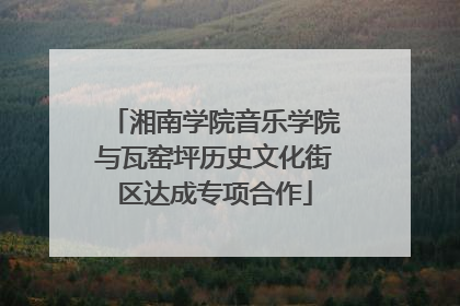 湘南学院音乐学院与瓦窑坪历史文化街区达成专项合作