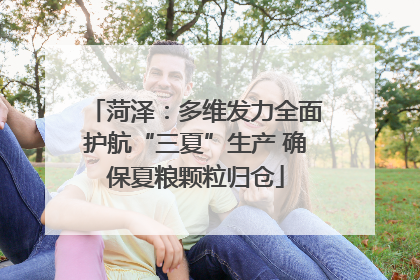 菏泽：多维发力全面护航“三夏”生产 确保夏粮颗粒归仓