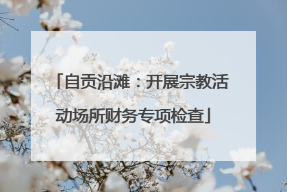 自贡沿滩：开展宗教活动场所财务专项检查