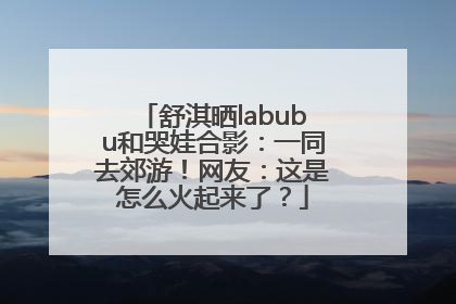 舒淇晒labubu和哭娃合影：一同去郊游！网友：这是怎么火起来了？