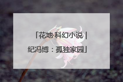 花地·科幻小说｜纪冯博：孤独家园