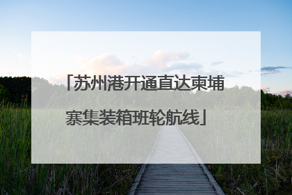 苏州港开通直达柬埔寨集装箱班轮航线