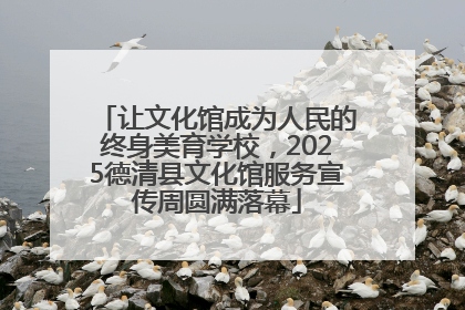 让文化馆成为人民的终身美育学校，2025德清县文化馆服务宣传周圆满落幕