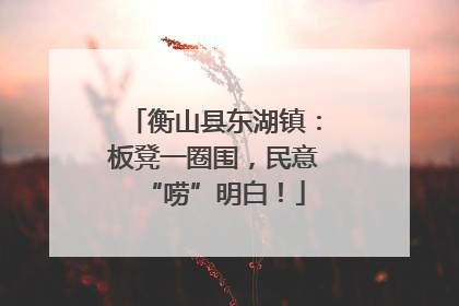 衡山县东湖镇：板凳一圈围，民意“唠”明白！