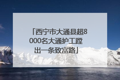 西宁市大通县超8000名大通护工蹚出一条致富路