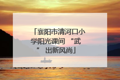 襄阳市清河口小学阳光课间 “武” 出新风尚