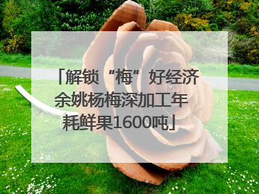 解锁“梅”好经济 余姚杨梅深加工年耗鲜果1600吨