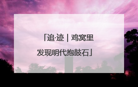 追·迹｜鸡窝里发现明代抱鼓石