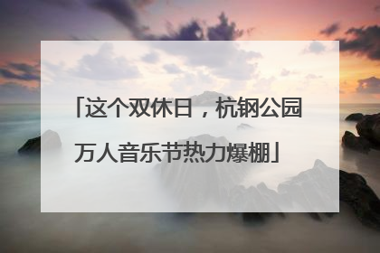 这个双休日，杭钢公园万人音乐节热力爆棚