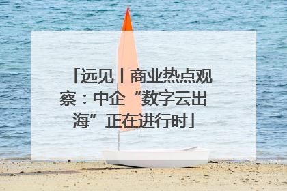 远见丨商业热点观察：中企“数字云出海”正在进行时