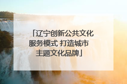 辽宁创新公共文化服务模式 打造城市主题文化品牌