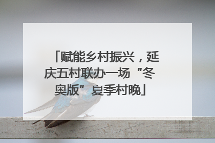 赋能乡村振兴，延庆五村联办一场“冬奥版”夏季村晚
