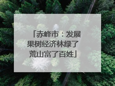 赤峰市：发展果树经济林绿了荒山富了百姓