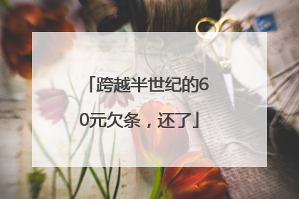 跨越半世纪的60元欠条，还了