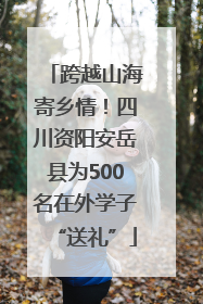 跨越山海寄乡情！四川资阳安岳县为500名在外学子“送礼”