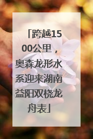 跨越1500公里，奥森龙形水系迎来湖南益阳双桡龙舟表