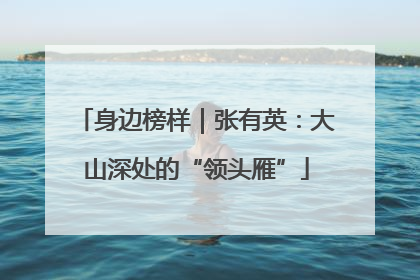 身边榜样｜张有英：大山深处的“领头雁”