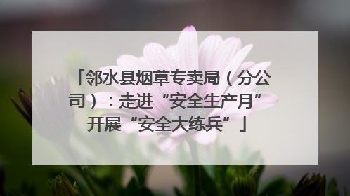 邻水县烟草专卖局（分公司）：走进“安全生产月” 开展“安全大练兵”