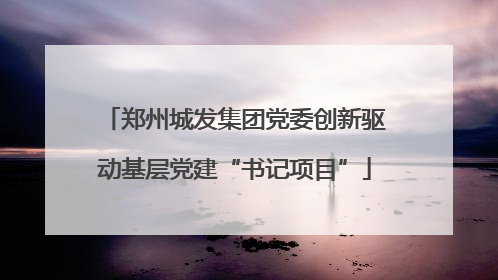郑州城发集团党委创新驱动基层党建“书记项目”