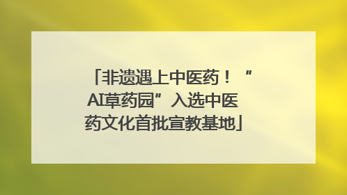 非遗遇上中医药！“AI草药园”入选中医药文化首批宣教基地