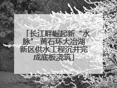 长江畔崛起新“水脉” 黄石环大冶湖新区供水工程沉井完成底板浇筑