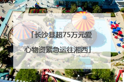 长沙县超75万元爱心物资紧急运往湘西