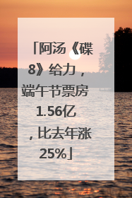 阿汤《碟8》给力，端午节票房1.56亿，比去年涨25%