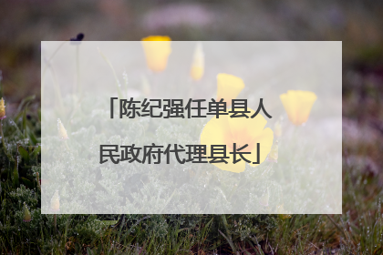 陈纪强任单县人民政府代理县长