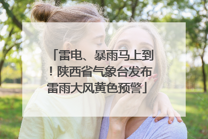 雷电、暴雨马上到！陕西省气象台发布雷雨大风黄色预警
