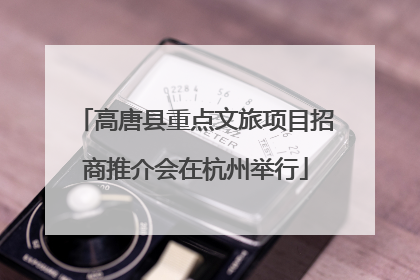 高唐县重点文旅项目招商推介会在杭州举行