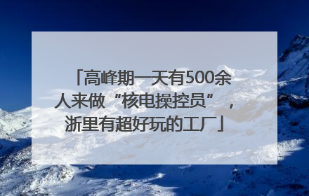 高峰期一天有500余人来做“核电操控员”，浙里有超好玩的工厂
