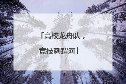 高校龙舟队，竞技刺猬河