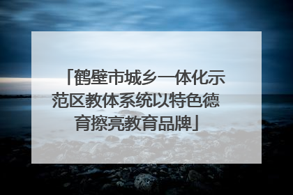 鹤壁市城乡一体化示范区教体系统以特色德育擦亮教育品牌