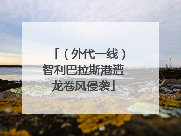 （外代一线）智利巴拉斯港遭龙卷风侵袭